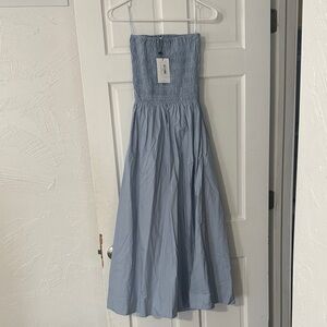 Strapless Light Blue Dress
